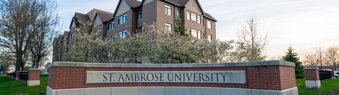 St. Ambrose University Sign 